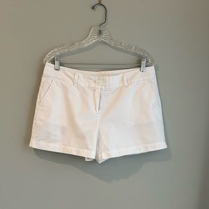 White chino shorts